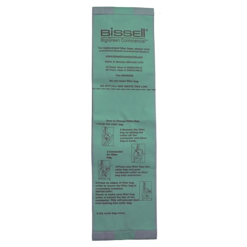 Bissell Commercial® U8000-PK25 Bags for BGU8000 Upright Vacuum, 25 Pack